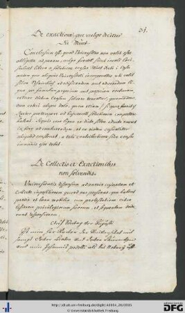 [S. 31] De collectis et exactionibus non solvendis
