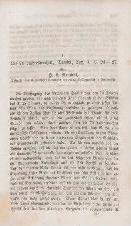 735-752 Die 70 Jahreswochen, Daniel, Cap. 9, V. 24-27