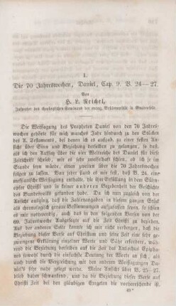 735-752 Die 70 Jahreswochen, Daniel, Cap. 9, V. 24-27
