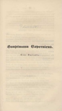 Hauptmann Copernicus. Eine Burleske