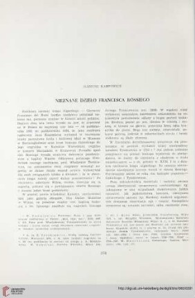 22: Nieznane dzieło Francesca Rossiego