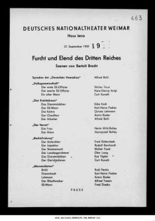 Furcht und Elend des Dritten Reiches