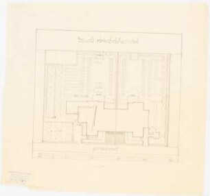 Hausgärten eines Doppelwohnhauses: Hausgärten eines Doppelwohnhauses im Grundriss (Reinzeichnung) 1:200, Maßstabsleiste