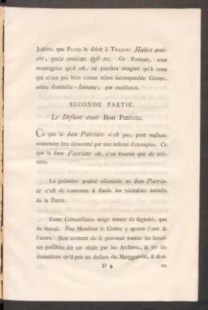 Seconde Partie. Le Défunt étoit Bon Patriote