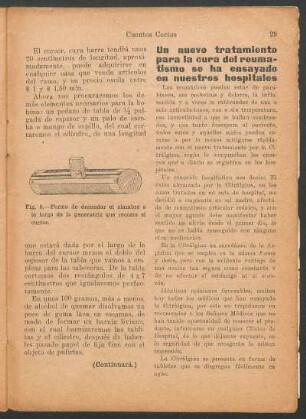 Un nuevo tratamiento para la cura del reumatismo se ha ensayado en nuestros hospitales