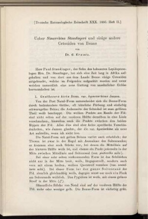 Ueber Simorrhina Staudingeri und einige andere Cetoniden von Benne