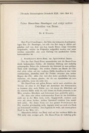 Ueber Simorrhina Staudingeri und einige andere Cetoniden von Benne