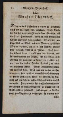 LXII. Abraham Diepenbeck
