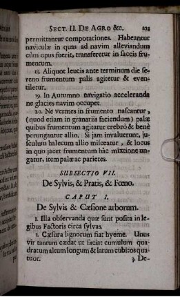 Subsectio VII. De Sylvis, & Pratis, & Foeno