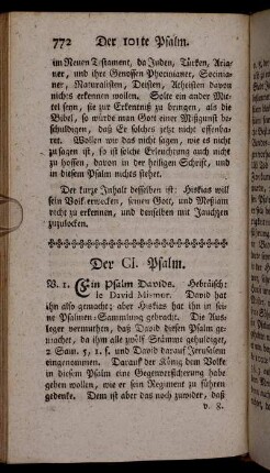 Der CI. Psalm.