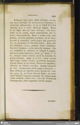 Postquam haec typis essent exscrita, in manus mea pervenit cel. Dicksonii Fasciculus I. plantarum exsiccatarum ...