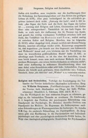152-153 [Rezension] Religion und Seelenleiden