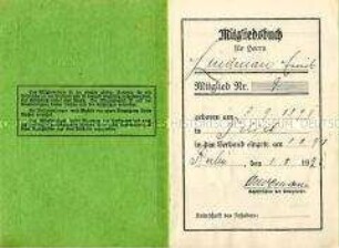 Mitgliedsausweis des Preußischen Polizeibeamten-Verbandes