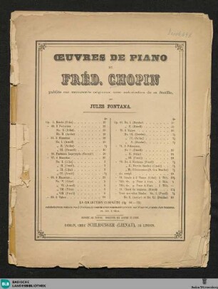 1: 1re Livraison. Fantaisie-Impromptu. Op. 66