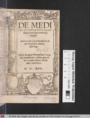 De medicis et infirmis collectanea in ordinem centiloquij congesta