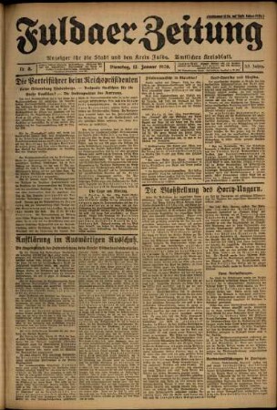 Ausgabe vom Dienstag, den 12. Januar 1926.