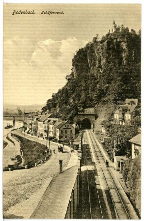 Bodenbach a. Elbe. Schäferwand und Eisenbahntunnel