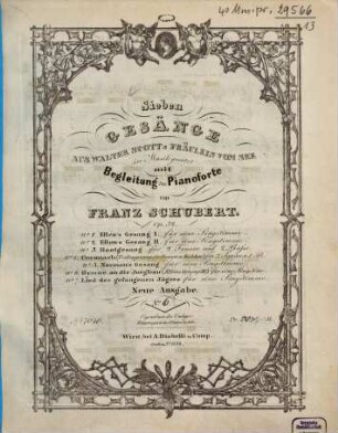 Aus Walter Scott's Fräulein vom See : Ellen's 3. Gesang