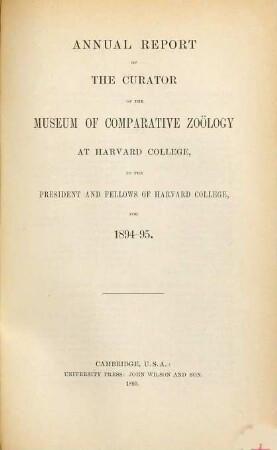 Annual report. 1894/95