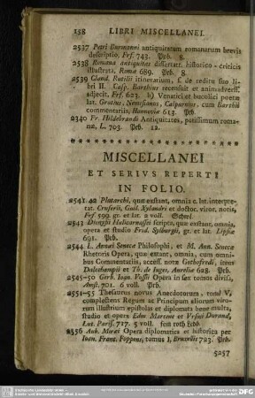 Miscellanei Et Serius Reperti