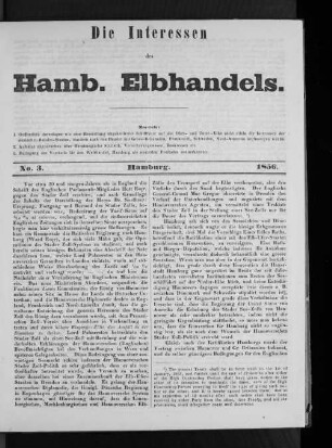 No. 3 Hamburg. 1856.