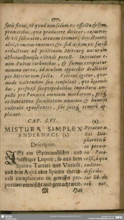 Cap. LVI. Mistura Simplex Andernaci