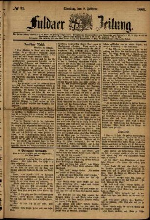 Ausgabe vom Dienstag, den 09. Februar 1886.