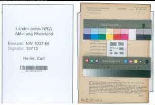 Entnazifizierung Carl Heller , geb. 28.01.1890 (Kaufmann)