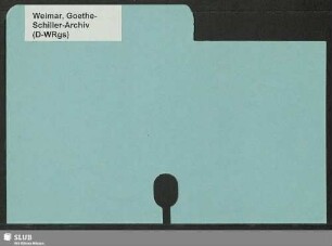 Weimar: [Handschriftenkatalog der RISM-Arbeitsstelle Dresden]