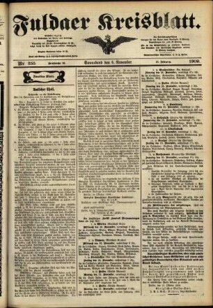 Zweite Ausgabe vom Samstag, den 06. November 1909.