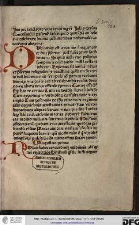 De pollutione nocturna. Add: Henricus de Hassia (the Younger?): Regulae ad cognoscendum differentiam inter peccatum mortale et veniale et Septem signa amoris Dei