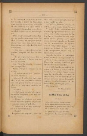 Sobre una cuna : (De Amicis)