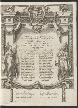 Francisci, Tertii, Bergomatis, Ad, Serenissimum, Ferdinandum, Archiducem, Austriae, Ducem, Burgundiae, Comitem, Tirolis, Et, C. Dominum, Suum, Clementiss. Austriacae, Gentis, Imaginum, Pars, Secunda.