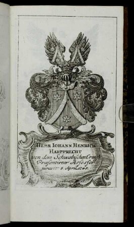 Herr Iohann Henrich Harpprecht von dem Schwæbischen Craijß Præsentirter Assessor juravit 5. April 1745.