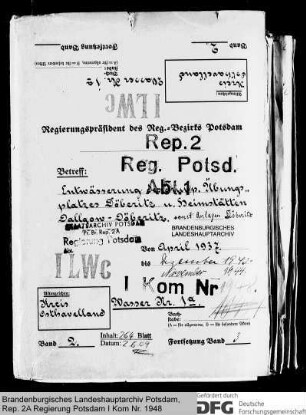 Entwässerung des Truppenübungsplatzes Döberitz und der Heimstätten Dallgow-Döberitz sowie sonstiger Anlagen in Döberitz