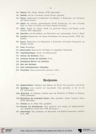Skulpturen (Nr. 309-432)
