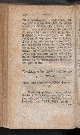 Vergleichung der Wilden und der gesitteten Menschen