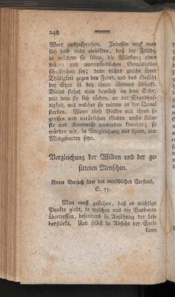 Vergleichung der Wilden und der gesitteten Menschen