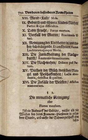 Die monatliche Reinigung/ - Die Unfruchtbahrkeit.