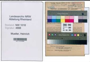 Entnazifizierung Heinrich Mueller , geb. 11.05.1894 (Lehrer)