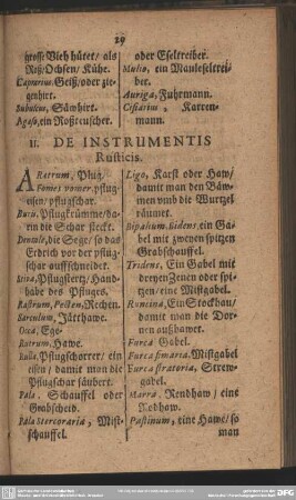 11. De Instrumentis Rusticis