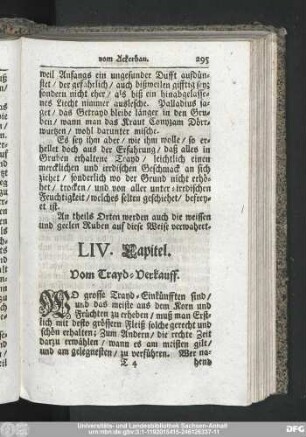 LIV. Capitel. Vom Trayd-Verkauff.