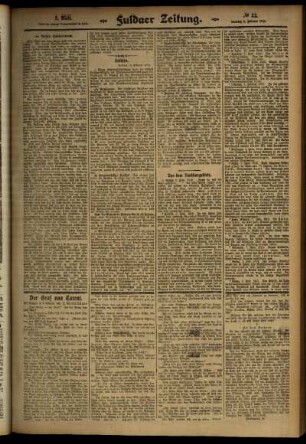 Zweite Ausgabe vom Samstag, den 08. Februar 1913.