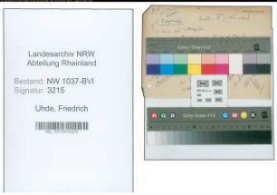Entnazifizierung Friedrich Uhde , geb. 12.07.1880 ()