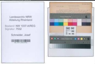 Entnazifizierung Josef Schneider , geb. 13.06.1896 ()