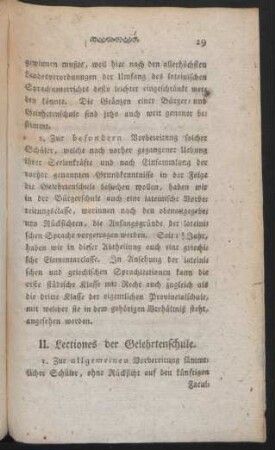 II. Lectiones der Gelehrtenschule