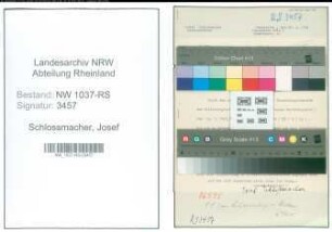 Entnazifizierung Josef Schlossmacher , geb. 25.03.1898 (Gemeindeinspektor)