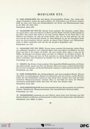 Mobiliar etc. (Nr. 72-108)