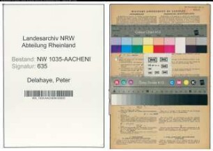 Entnazifizierung Peter Delahaye , geb. 25.10.1897 ()