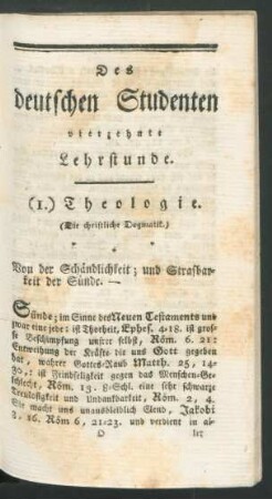 [...] vierzehnte Lehrstunde.